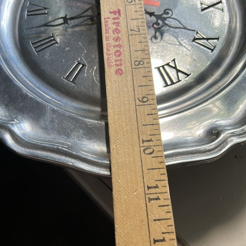 Silver Plate Clock - Picture 6 of 6